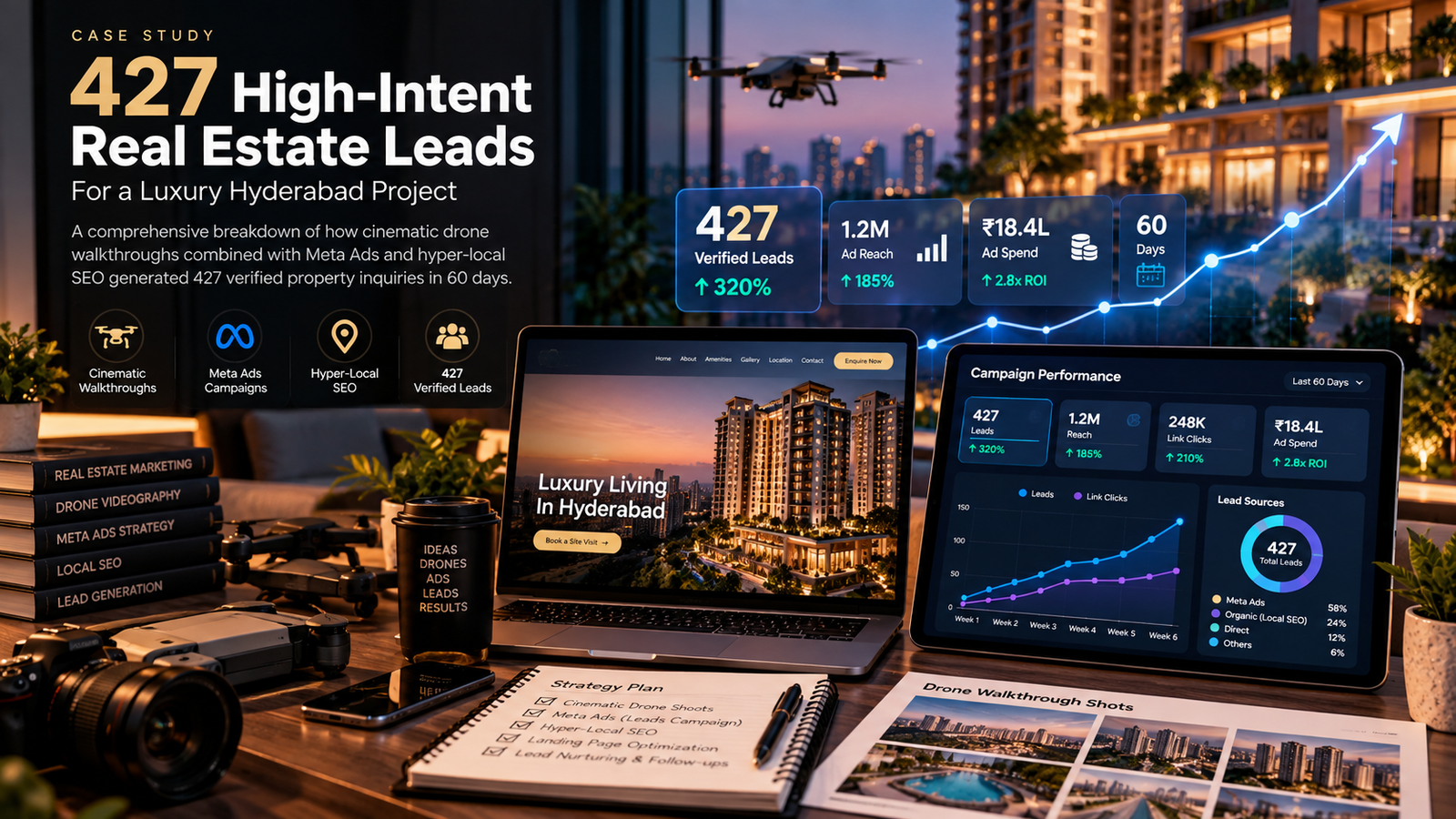 How We Generated 427 High-Intent Real Estate Leads for a Luxury Hyderabad Builder
